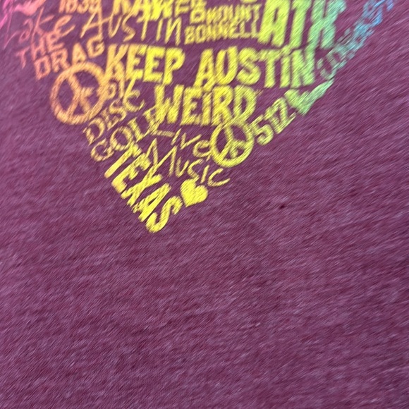 3/$30 Austin “word cloud heart” t-shirt womens XL (Bella) - Picture 3 of 8